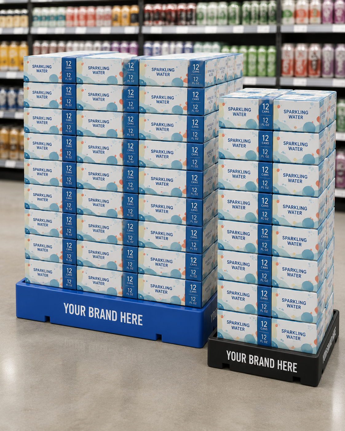 Custom Printed Plastic Case Stacker Display