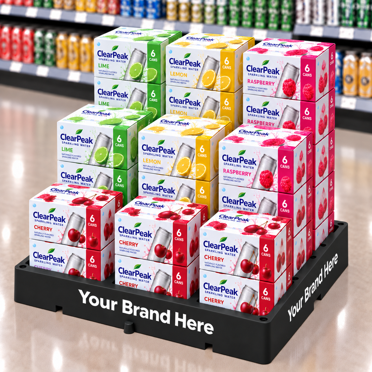 Custom Printed Plastic Case Stacker Display