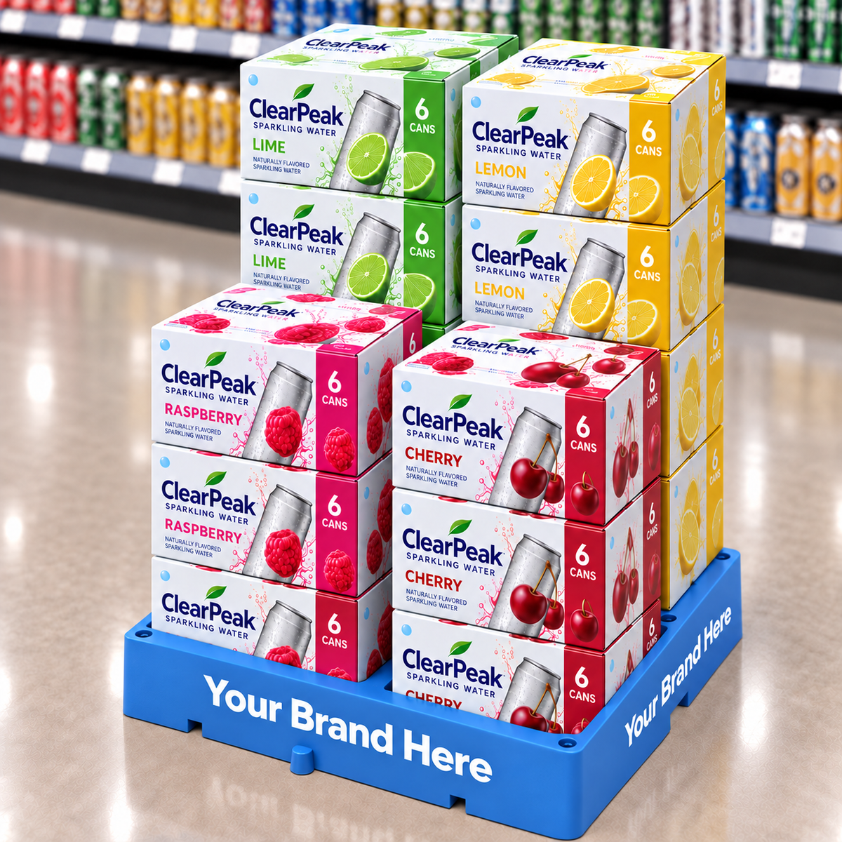 Custom Printed Plastic Case Stacker Display